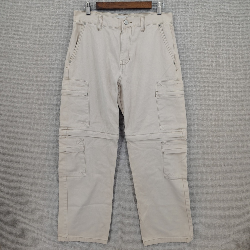 PacSun Baggy Cargo Pants Mens 32x32 Khaki Tan Cotton Skate Gorpcore